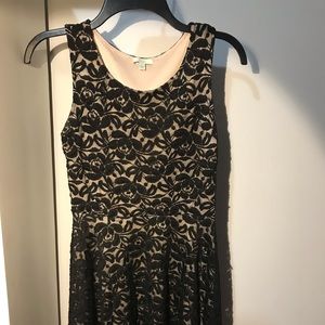 Soprano Black Lace Fit & Flare Dress